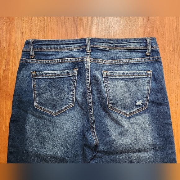 REVAMPED distressed blue denim size large - Picture 4 of 4